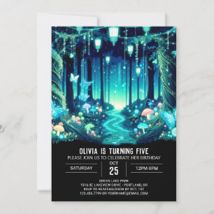Invitation Élégant Whimsical Woodland Digital Anniversaire