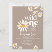 Elégant Wild Un Anniversaire Boho Daisy Flowers