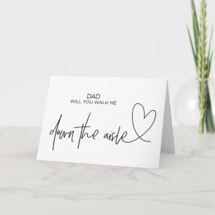 Invitation Elegant Will You Walk Me Down the Aisle Wedding