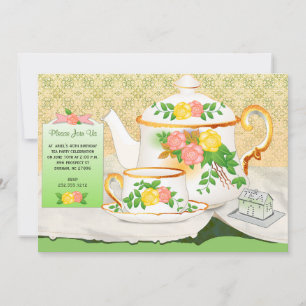 Invitation élégante à la Tea Party