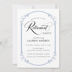 Invitation élégante à une fête de retraite