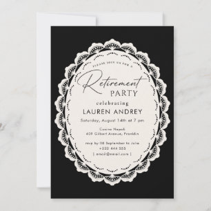 Invitation élégante à une fête de retraite