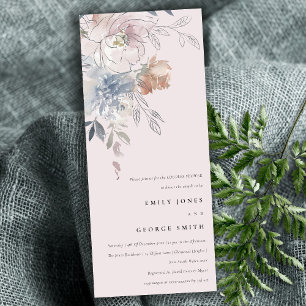 Invitation Elégante Aquarelle Blush Couples Floraux Douche