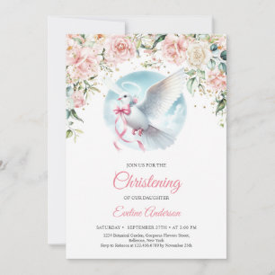 Invitation Elégante aquarelle blush floral wreath mignonne co