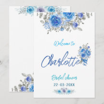 Elégante aquarelle Floral Douche nuptiale Invitati