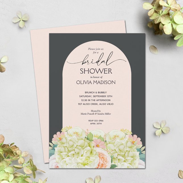 Invitation Elégante aquarelle Floral Douche nuptiale Invitati (Créateur téléchargé)