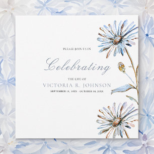 Invitation Elégante aquarelle Florale Fête de la vie