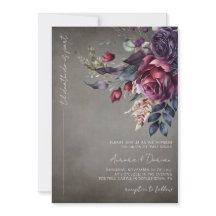 Elégante aquarelle gothique Mariage floral