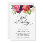 Elégante aquarelle rustique florale 80e anniversai