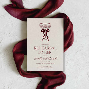 Invitation élégante au dîner de répétition au Cham