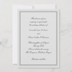 Invitation Élégante Avec Deux Frontières Et Texte