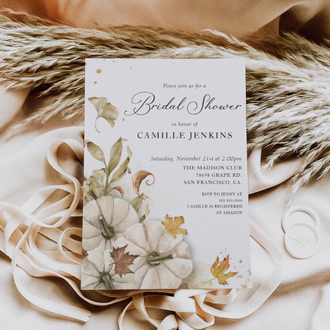 Invitation Élégante Baby Shower de mariage automnal avec citr (Créateur téléchargé)