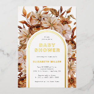Invitation élégante Baby shower Foil
