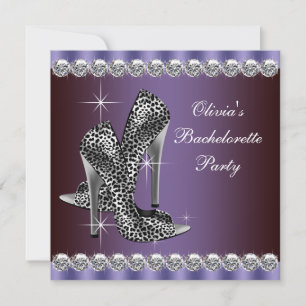 Invitation Élégante Bachelorette de Leopard