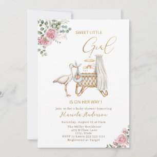 Invitation Elégante Bouilloire d'aquarelle Baby shower bébé f