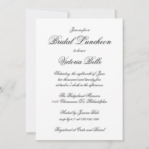 Invitation Élégante calligraphie Déjeuner de mariage officiel