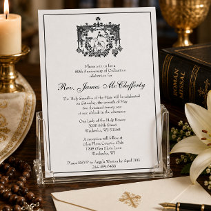 Invitation élégante catholique pour l'anniversaire