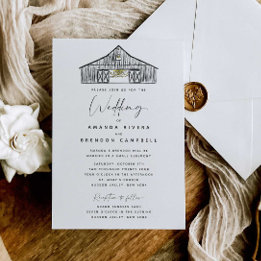 Invitation Élégante cérémonie de remise et Mariage de récepti
