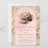 Elégante chic shabby vintage blush fête du thé de 