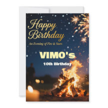 Invitation élégante d'anniversaire pour la Nuit de