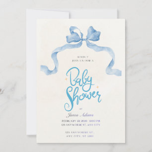 Invitation élégante de baby shower à l'aquarelle b