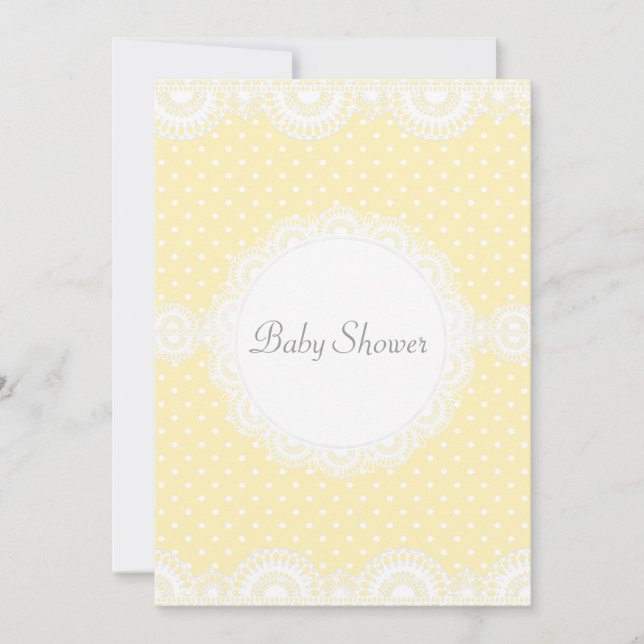 INVITATION ÉLÉGANTE DE BABY SHOWER DE PLATEAU DE C (Devant)