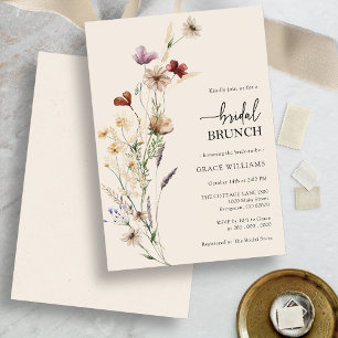 Invitation élégante de brunch de mariage bohème fl