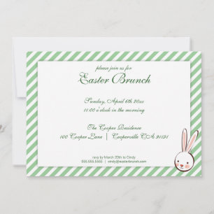 Invitation élégante de brunch de Pâques vert
