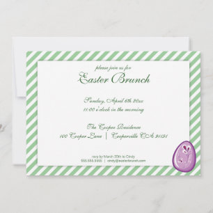 Invitation élégante de brunch de Pâques vert