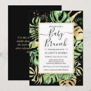 Invitation élégante de brunch pour Baby Shower sur