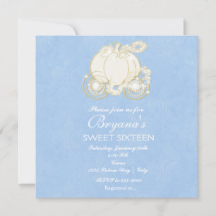 Invitation élégante de Cendrillon pour une soirée 