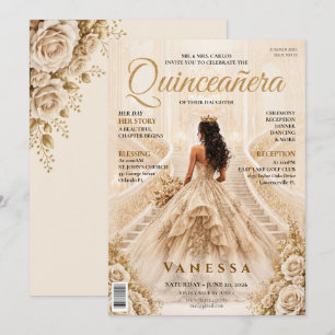 Invitation élégante de couverture de magazine pour