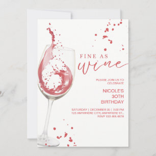 Invitation élégante de dégustation de vin pour ann