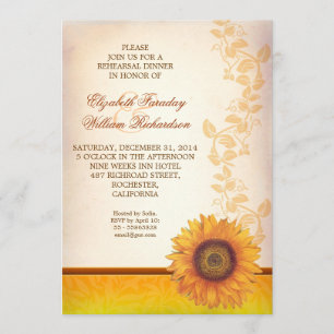 invitation élégante de dîner de répétition de