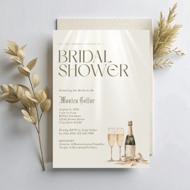 Invitation Élégante de douche nuptiale (Créateur téléchargé)