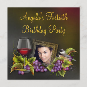 Invitation élégante de fête d'anniversaire avec ph