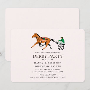 Invitation élégante de fête de jardin équestre