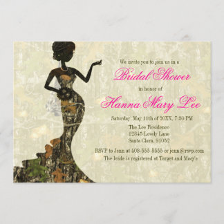 Invitation élégante de Fête de la mariée de Camo