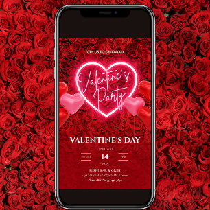 Invitation élégante de fête de la Saint-Valentin a