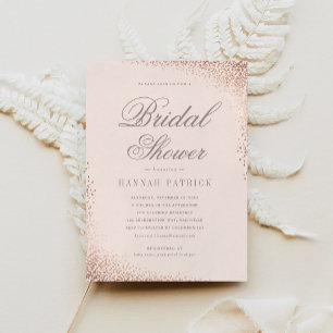 Invitation élégante de fete de mariage Rose Gold S