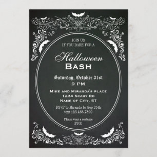 Invitation élégante de Halloween de tableau