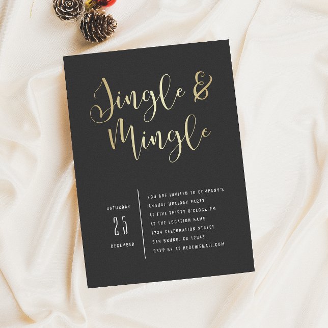 Invitation Élégante de Jingle & Mingle Party (Créateur téléchargé)