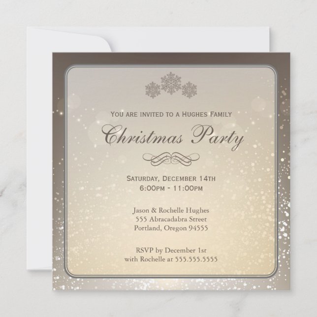Invitation élégante de Noël (Devant)