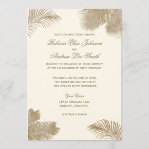Invitation élégante de palmiers