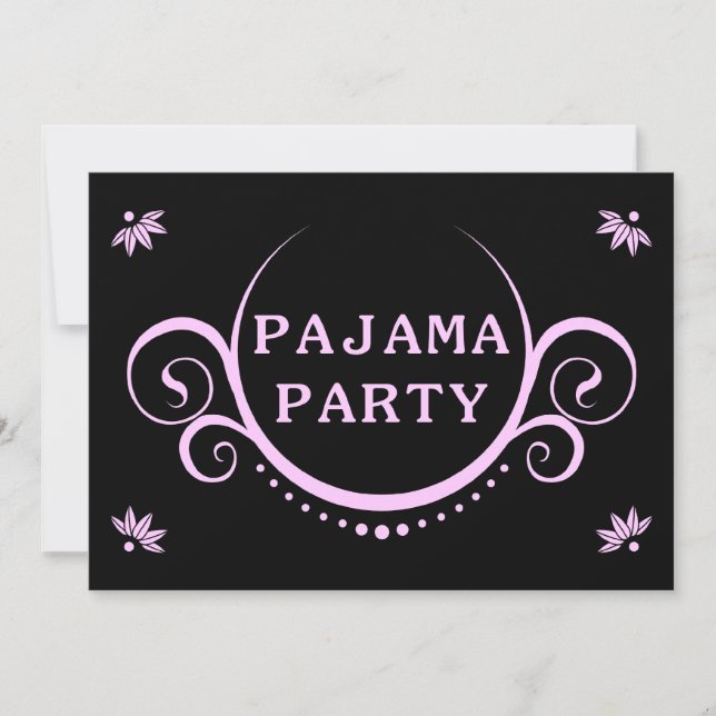 invitation élégante de partie de pyjama (Devant)