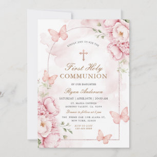 Invitation élégante de Première Sainte Communion d