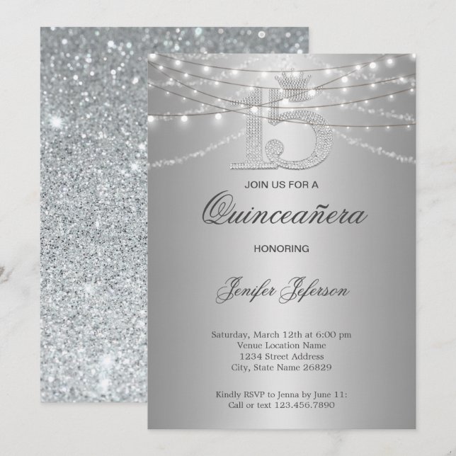 Invitation élégante de Quinceanera