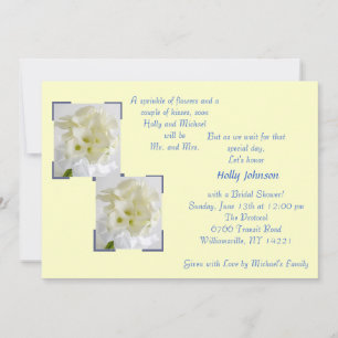 Invitation élégante de zantedeschia
