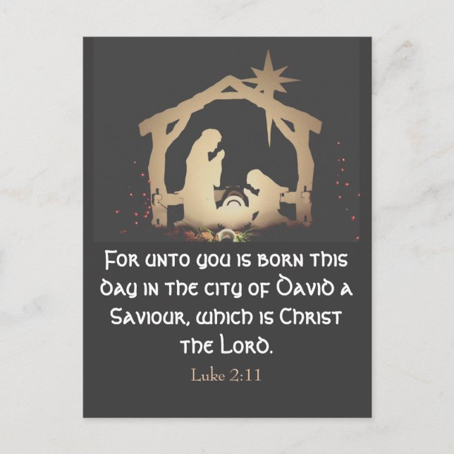 Invitation élégante d'or pour la Nativité de Noël  (Devant)