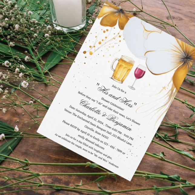 Invitation Élégante douche pour lui et elle couple (Créateur téléchargé)